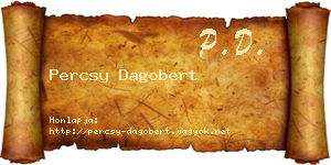 Percsy Dagobert névjegykártya
